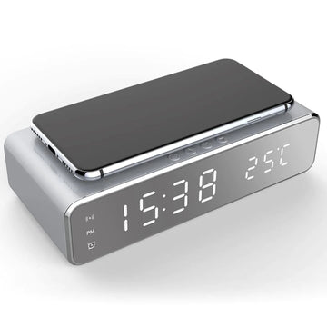 Digital Clock With Wireless Charger - TechCharge