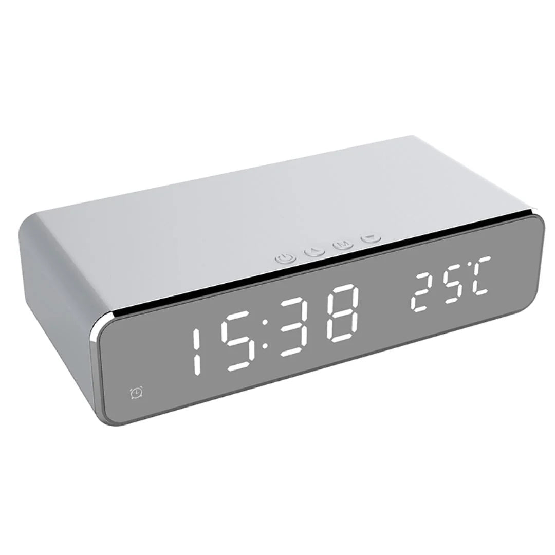 Digital Clock With Wireless Charger - TechCharge