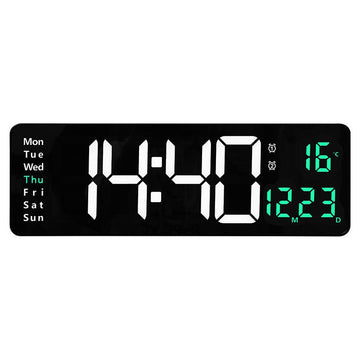 Digital Wall Clock with Remote Control and Alarm