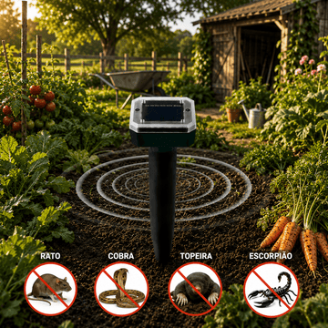 Solar Ultrasonic Repeller - Keeps Snakes and Rodents Away Without Poison or Risk