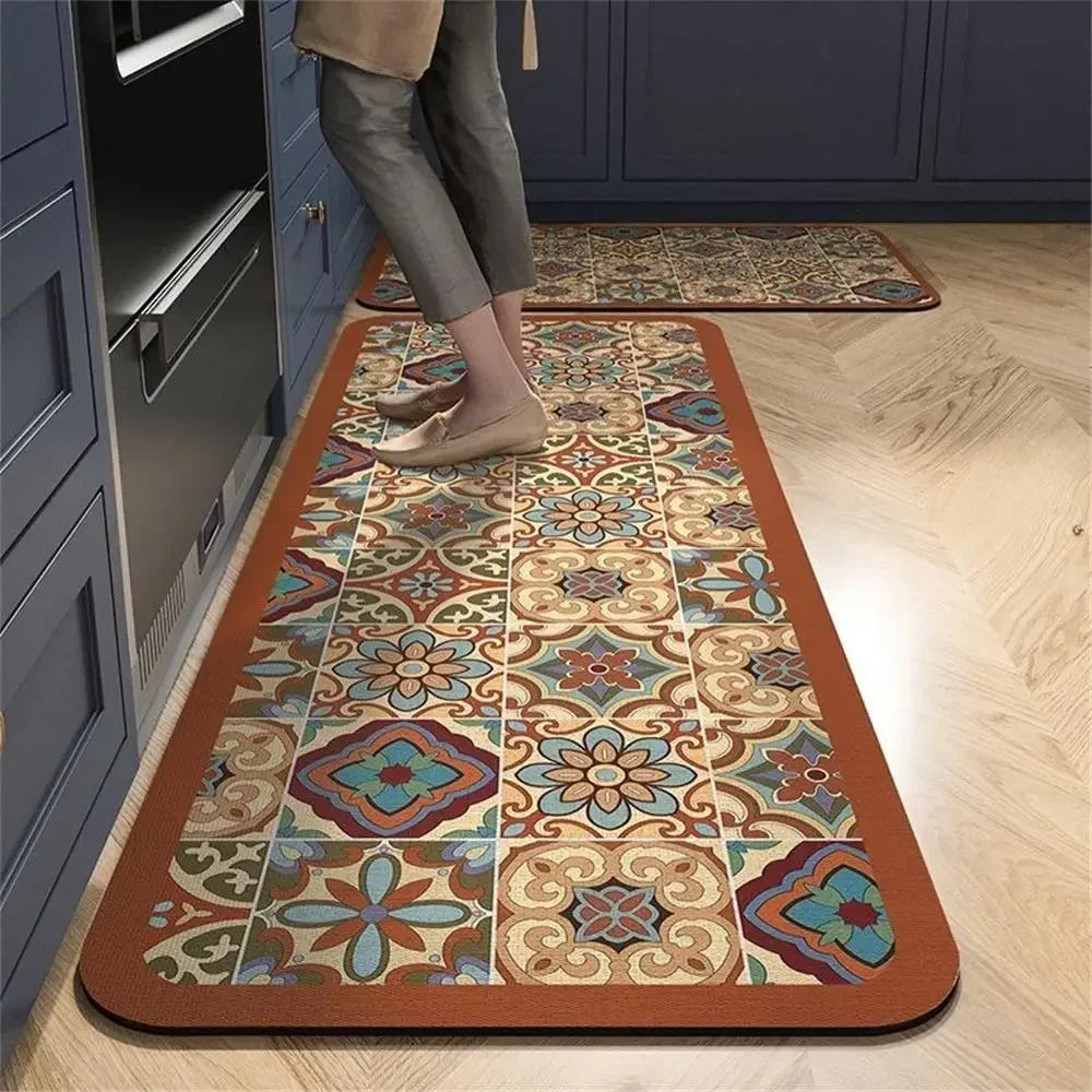  Retro Style Kitchen Mat