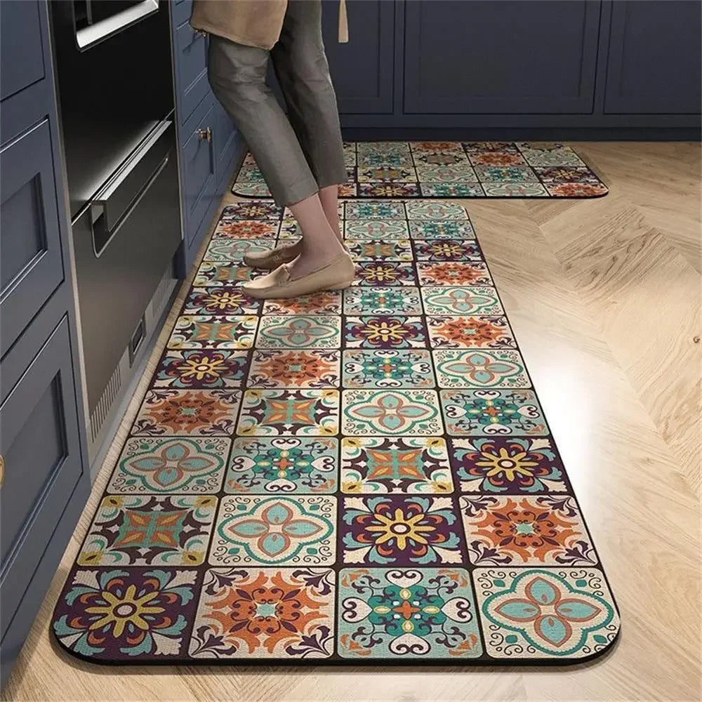  Retro Style Kitchen Mat