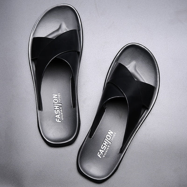 Men's Leather Non-Slip Sandals - UrbanStep
