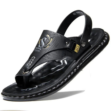 Men's Leather Non-Slip Sandals - UrbanWalk