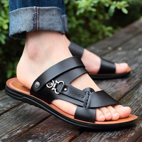 Men's Breathable Non-Slip Leather Sandals