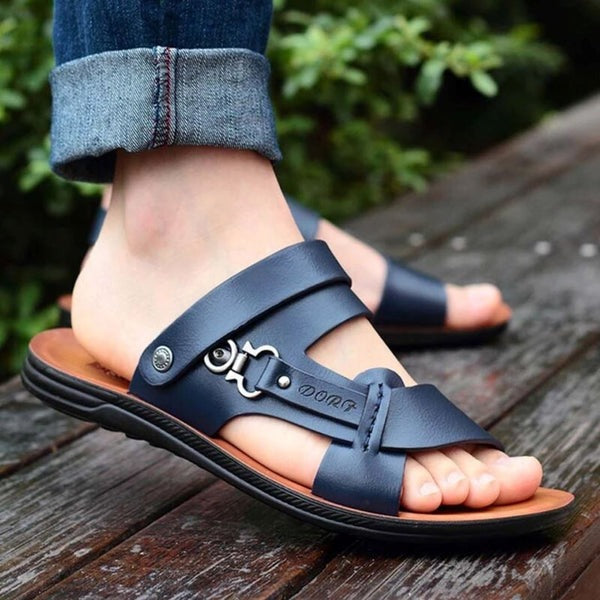 Men's Breathable Non-Slip Leather Sandals
