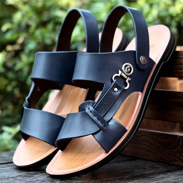 Men's Breathable Non-Slip Leather Sandals