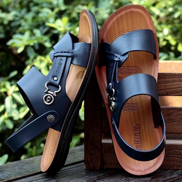 Men's Breathable Non-Slip Leather Sandals
