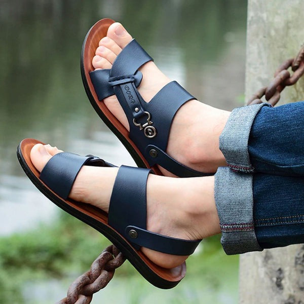 Men's Breathable Non-Slip Leather Sandals