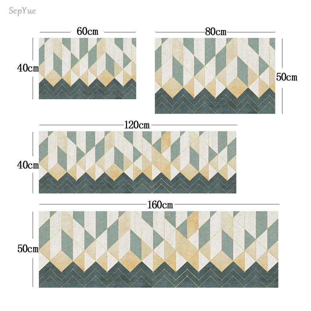 Soft Anti-slip Minimalist Printed Kitchen Mat