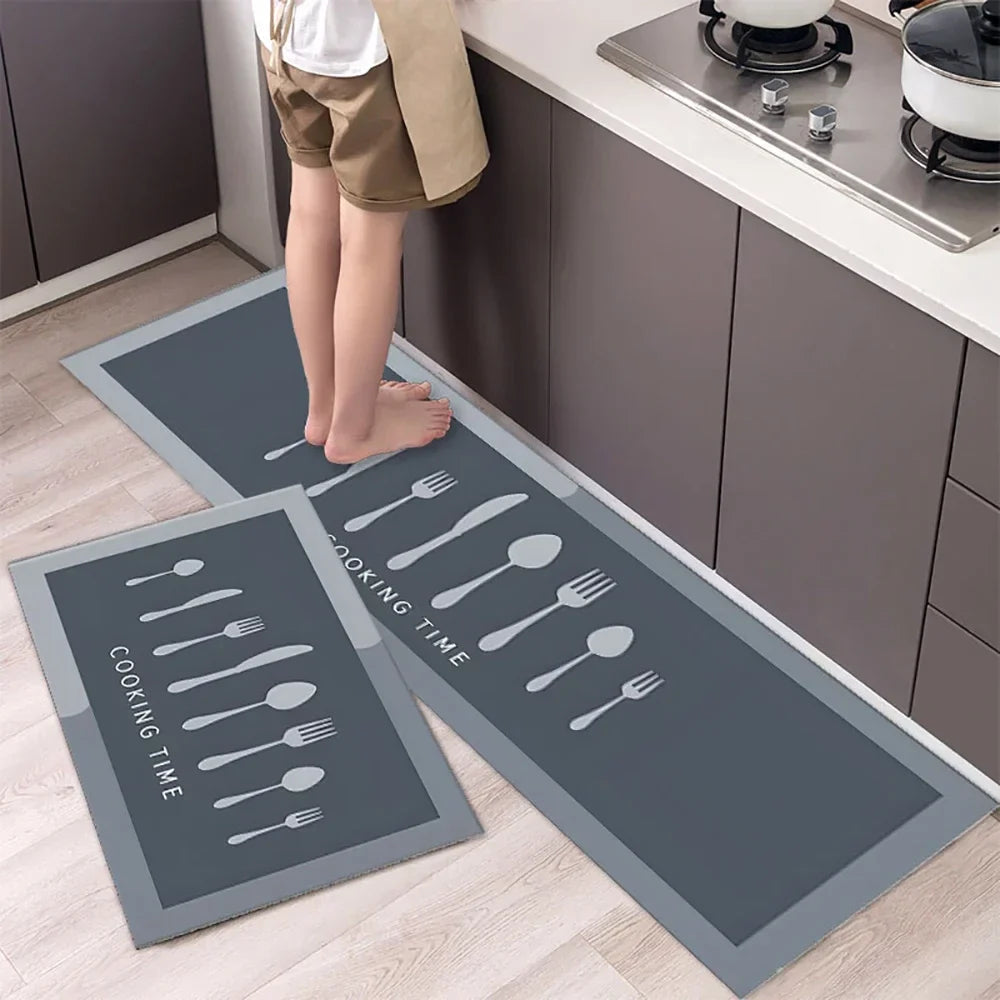 Soft Anti-slip Minimalist Printed Kitchen Mat