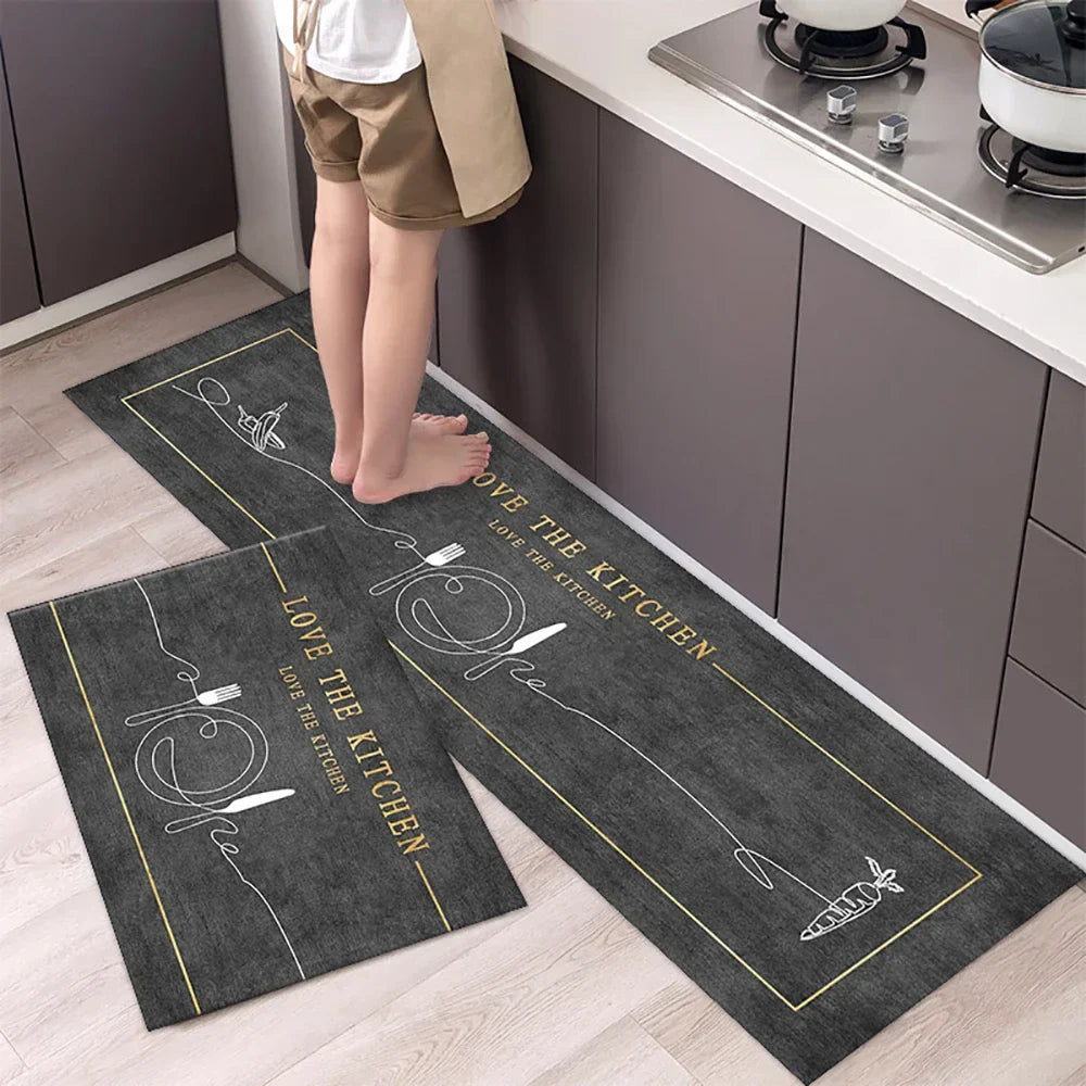 Soft Anti-slip Minimalist Printed Kitchen Mat