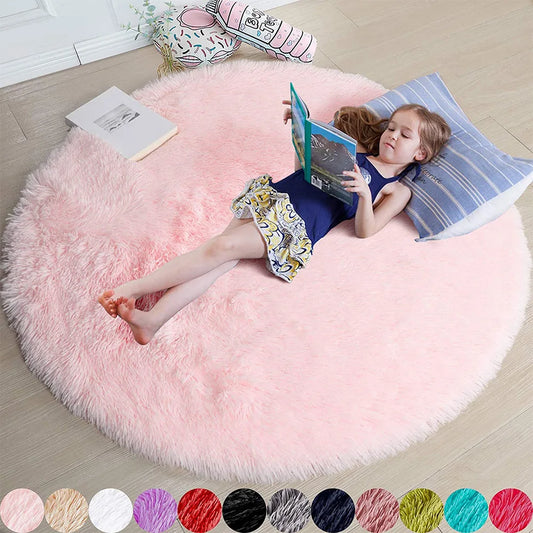 Soft Plush Round Decorative Rug