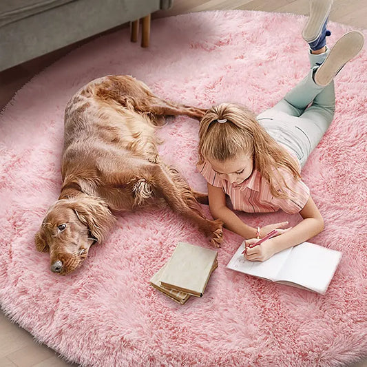 Soft Plush Round Decorative Rug