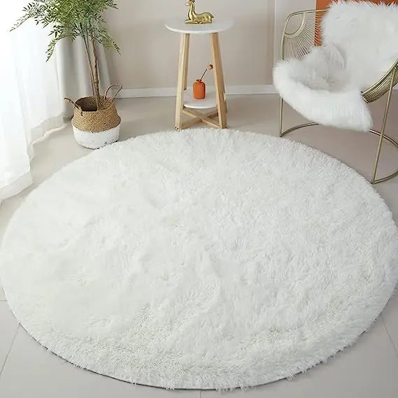 Soft Plush Round Decorative Rug