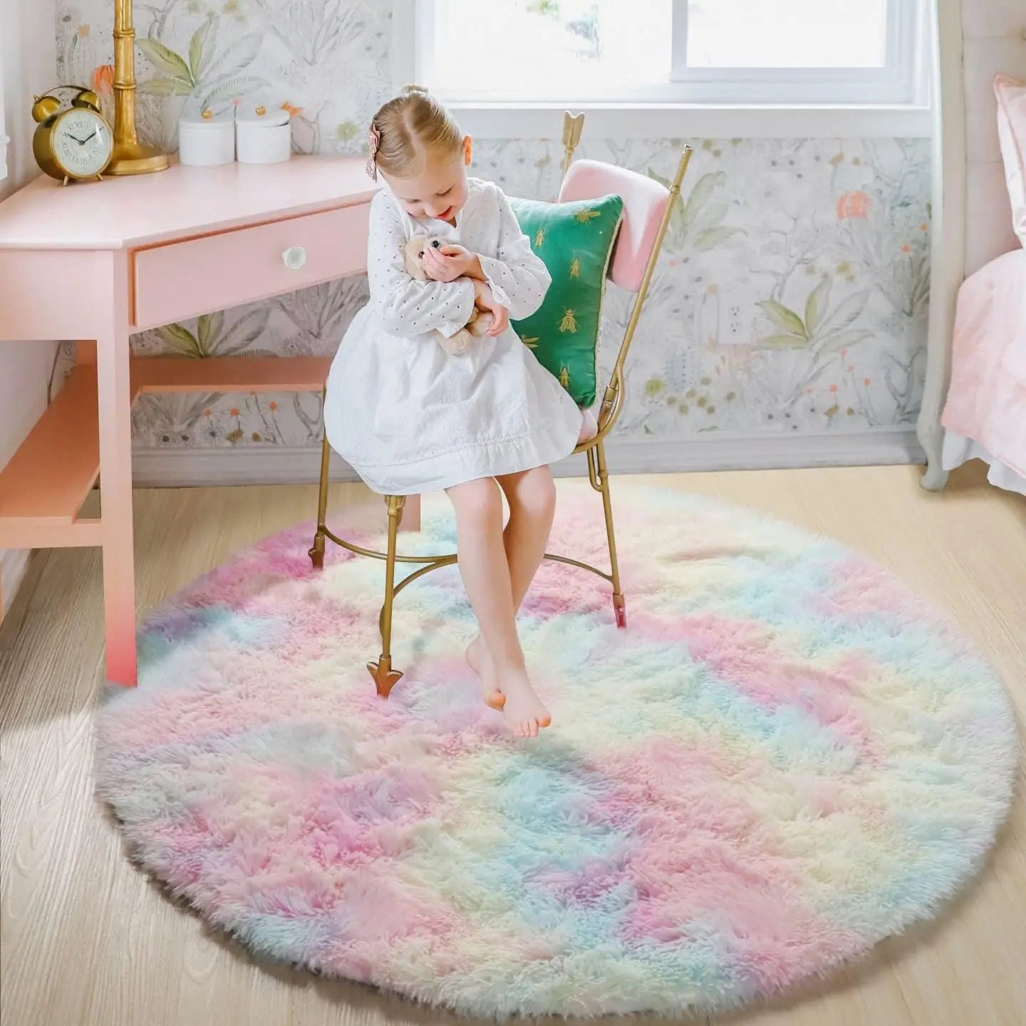 Soft Plush Round Decorative Rug