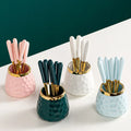 Stainless Steel Cutlery Set with Ceramic Handles
