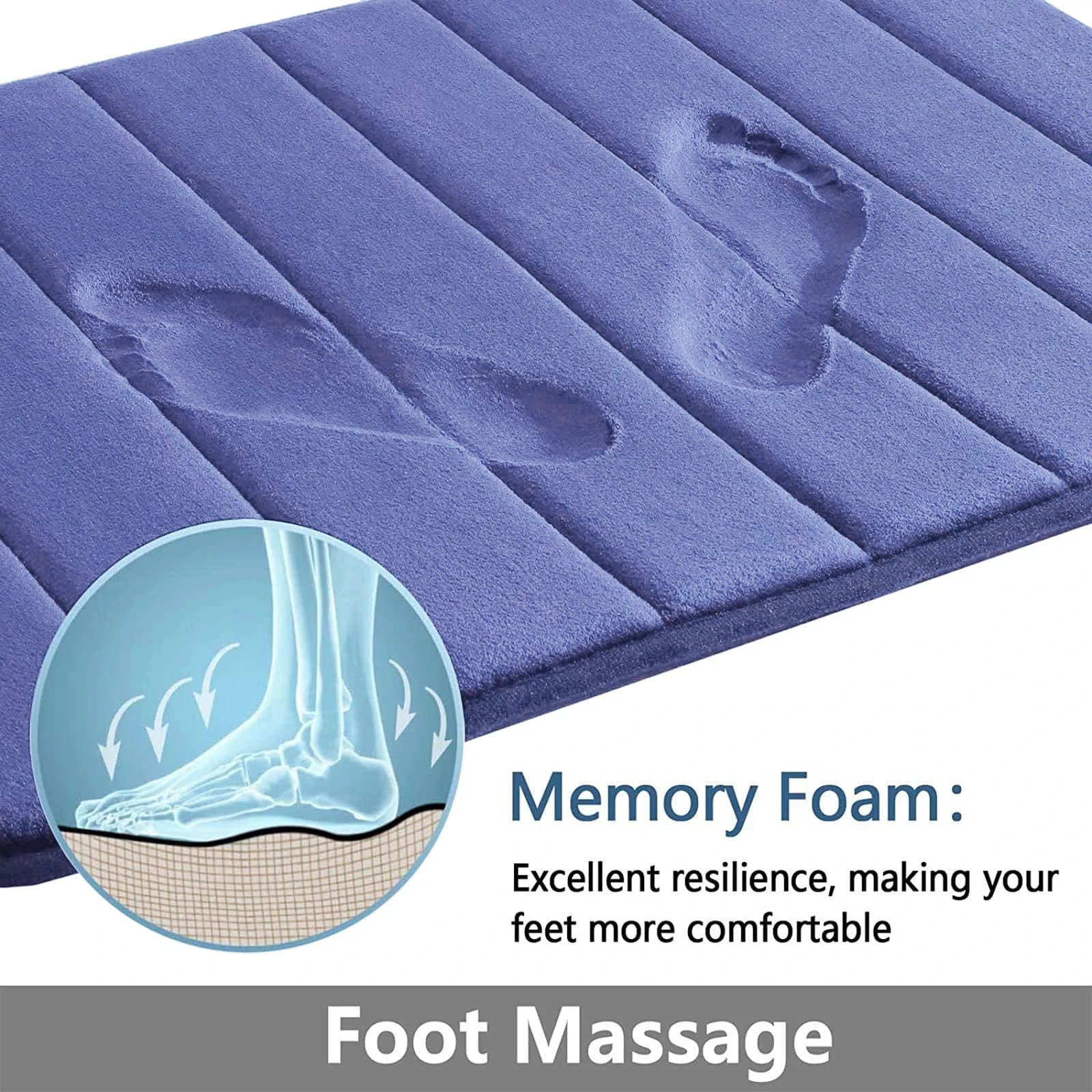 Superabsorbent Anti-slip Memory Foam Bath Mat