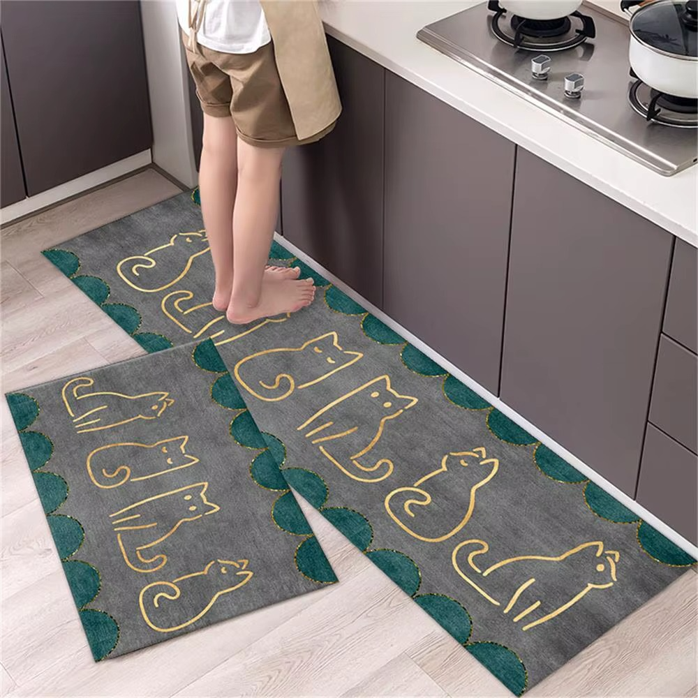 Absorbent Non-Slip Runner Rug for Kitchen and Laundry Room