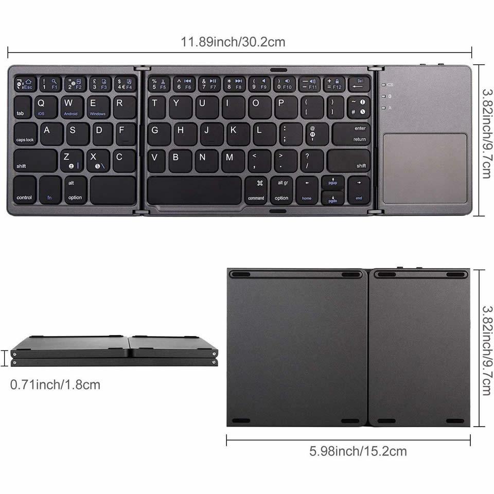 Foldable Rugged Keyboard for Mobile Productivity