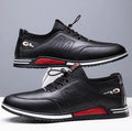Men's Casual Leather Trainers - UrbanChic