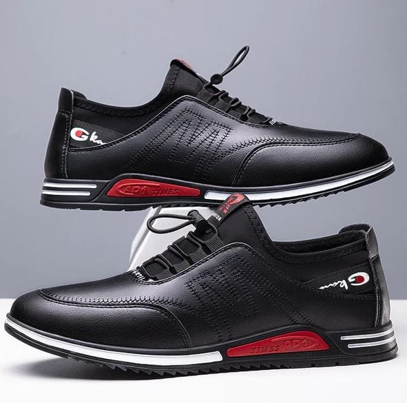 Men's Casual Leather Trainers - UrbanChic