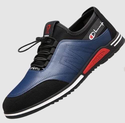 Men's Casual Leather Trainers - UrbanChic