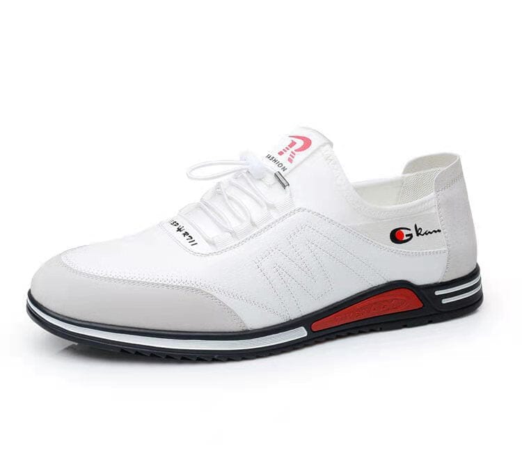 Men's Casual Leather Trainers - UrbanChic