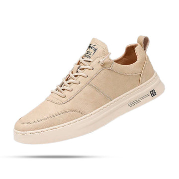 Men's Casual Leather Trainers - UrbanFlex