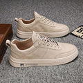 Men's Casual Leather Trainers - UrbanFlex