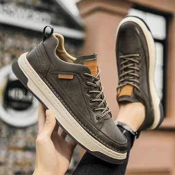 Men's Casual Non-Slip Leather Trainers - UrbanGrip