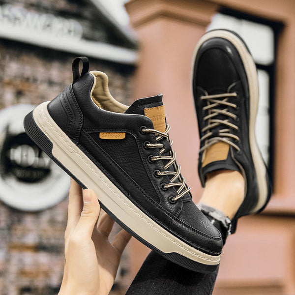 Men's Casual Non-Slip Leather Trainers - UrbanGrip