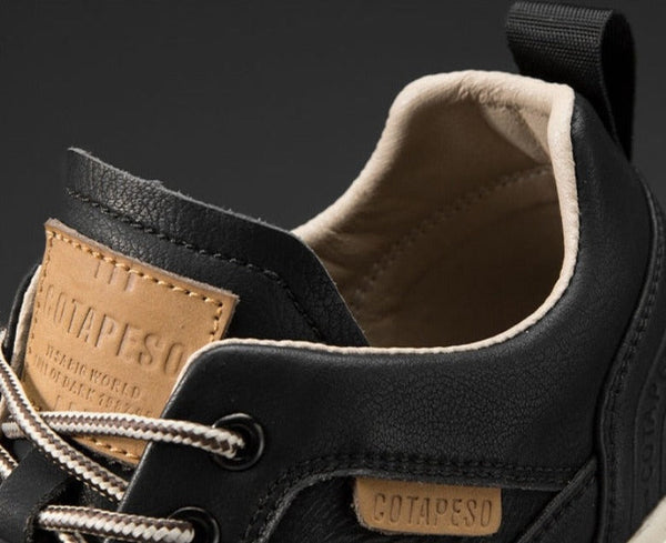 Men's Casual Non-Slip Leather Trainers - UrbanGrip