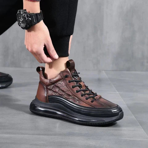 Men's Elegance 3D Leather Trainers