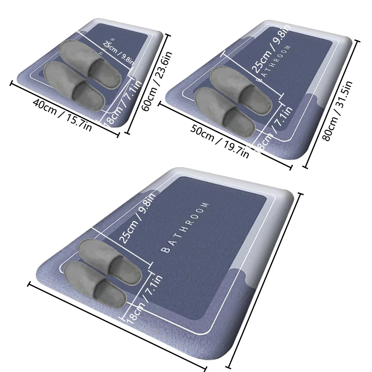 Thick Absorbent Anti-slip Quick-Drying and Dirt-Resistant Mat