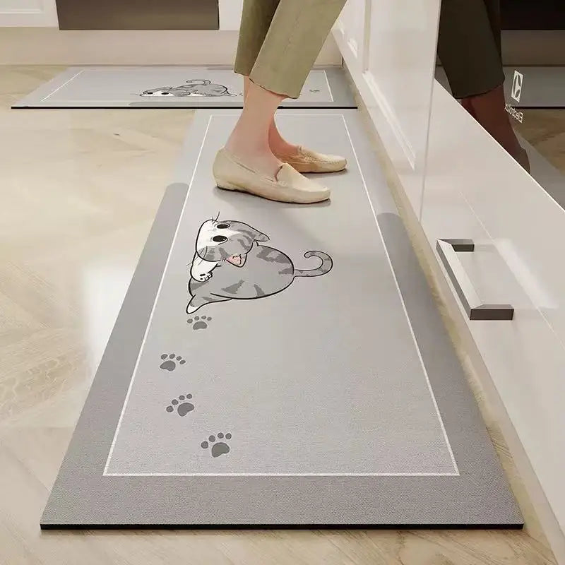 Thick Long Non-Slip Absorbent Kitchen Mat