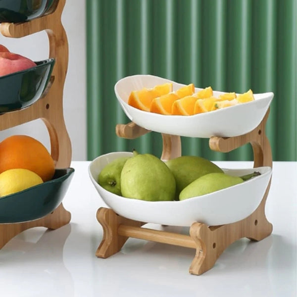 Tiered Bamboo Fruit Basket