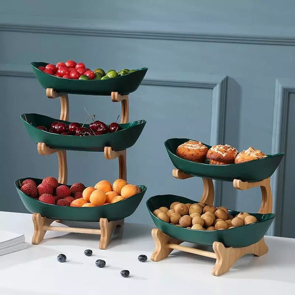 Tiered Bamboo Fruit Basket