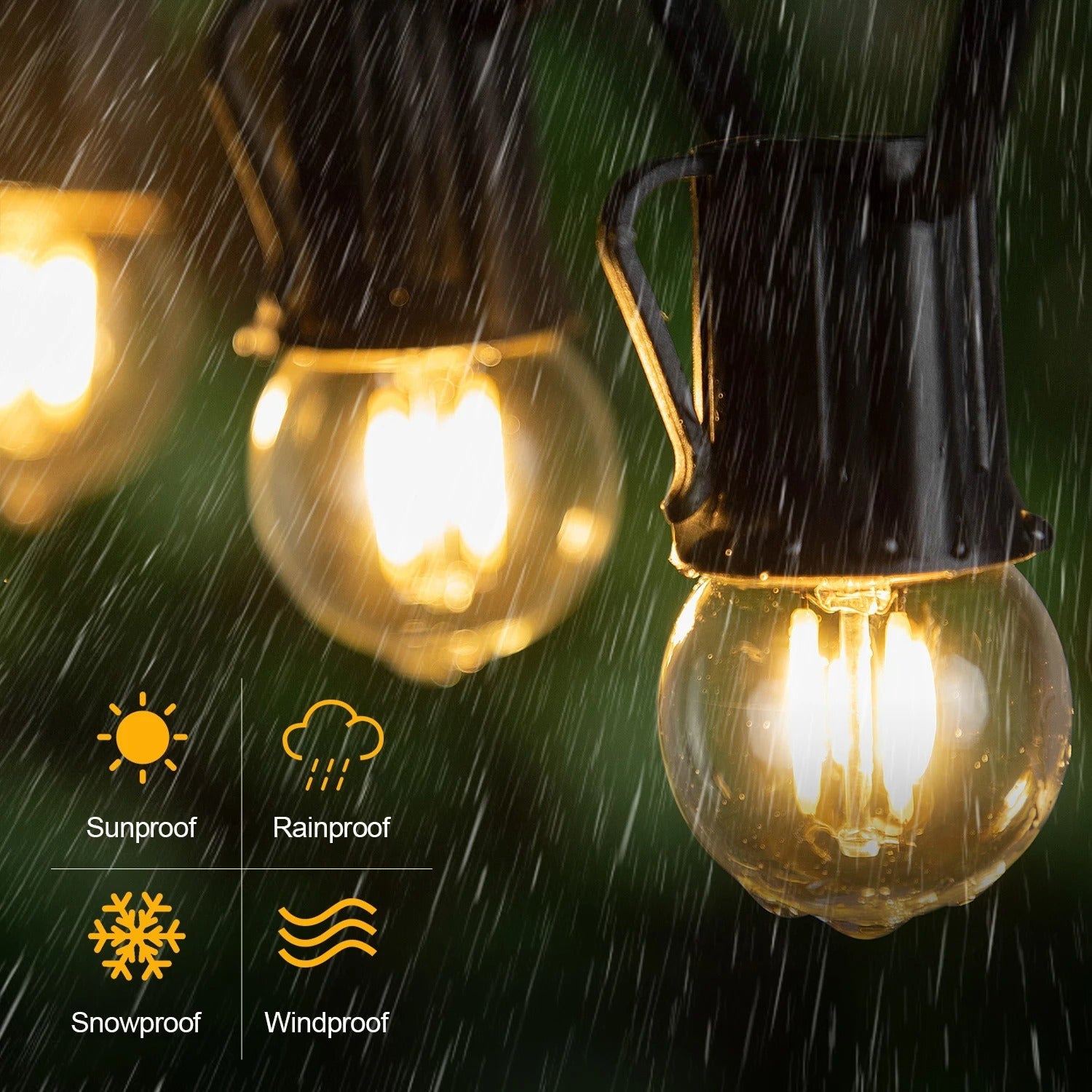 Waterproof Dual-Voltage Garden String Lights - GardenLuxe