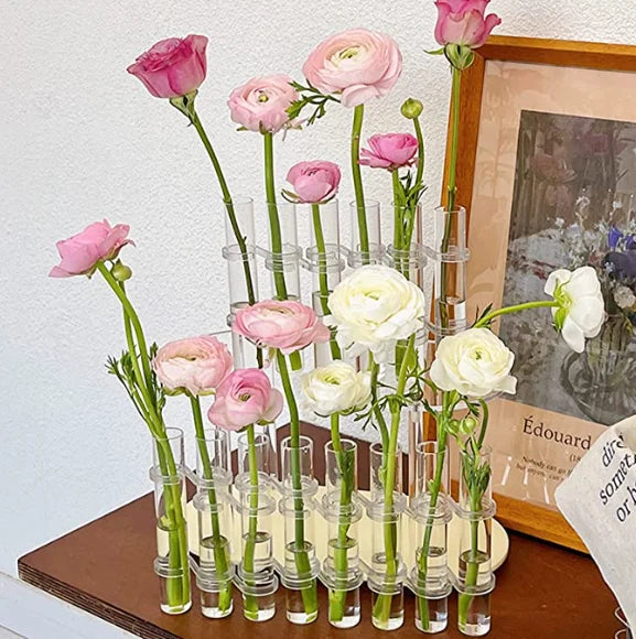 Adjustable Clear Glass Vase for Decor
