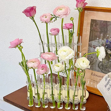 Adjustable Clear Glass Vase for Decor