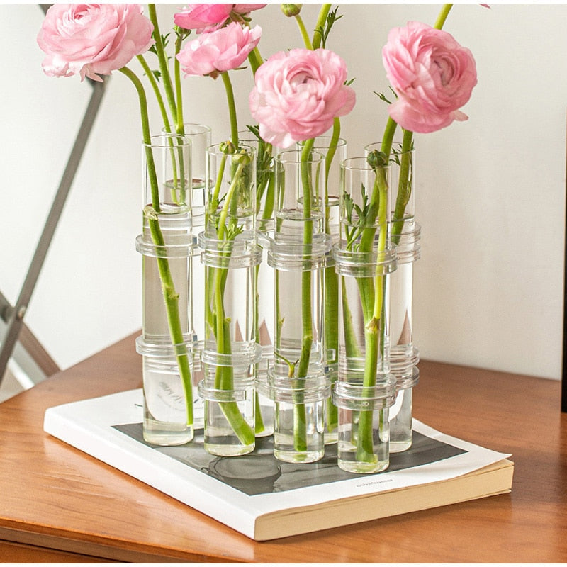 Adjustable Clear Glass Vase for Decor