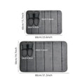 Velvet Bathroom Mat with Embossed Geometric Pattern