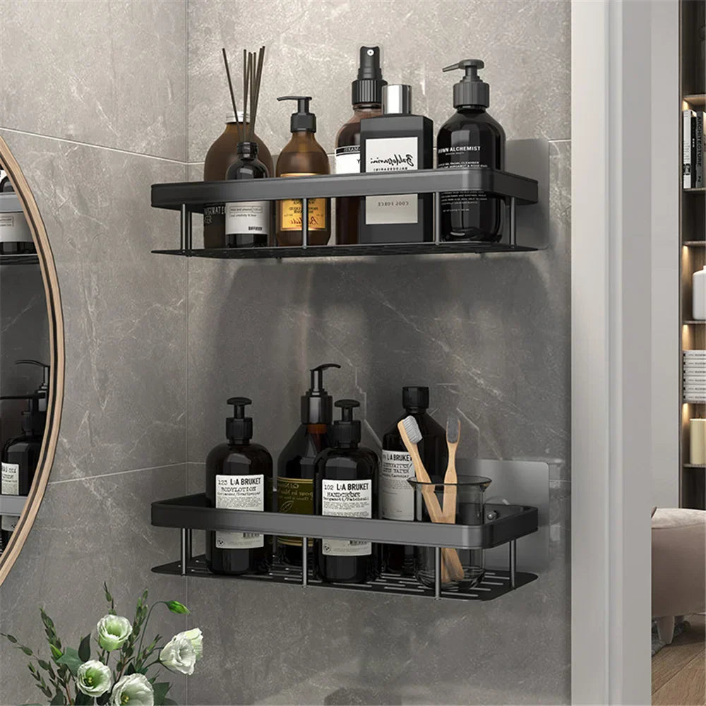 Wall-Mounted Bathroom Product Storage Rack