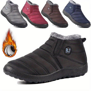Women's Waterproof Boots with Faux Fur Lining - Comfortable and Warm for Winter