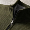Men's Fleece High-Neck Velour Cardigan Coat 9