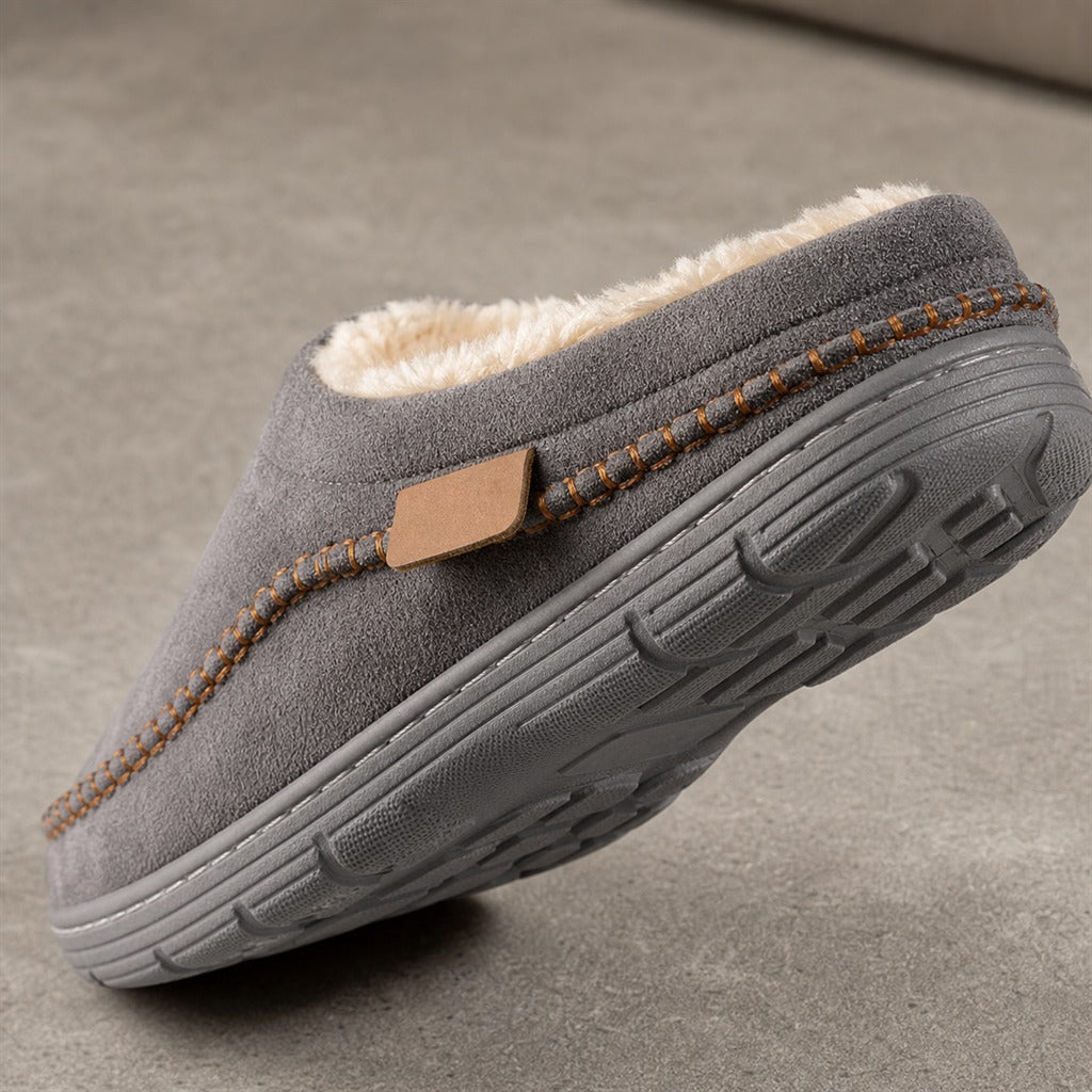 Men's Fluffy Suede Home Slippers 8