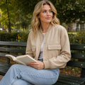 Women's Bomber Jacket V-Neck - lifestyle 3