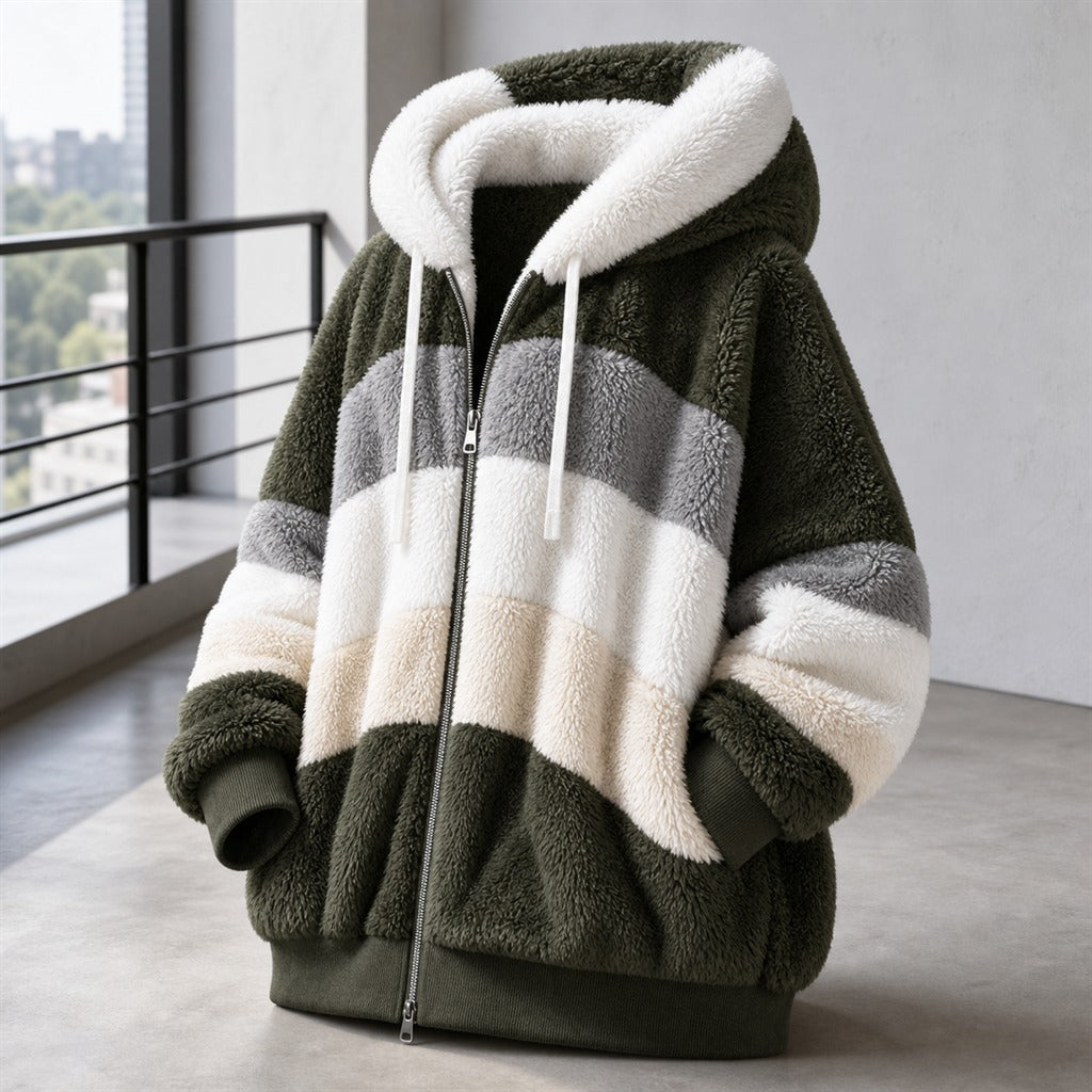 Women's Oversized Fleece Hooded Winter Jacket 5