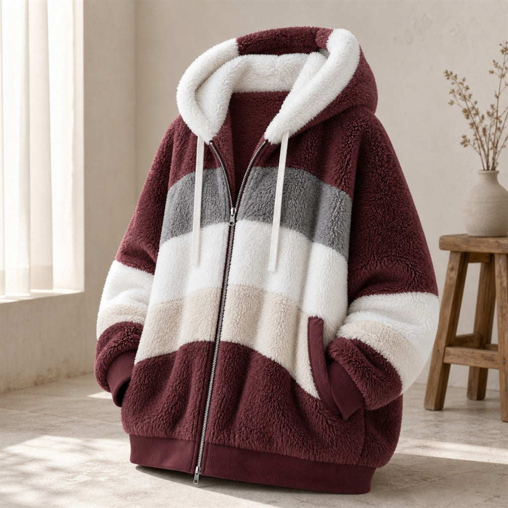 Women's Oversized Fleece Hooded Winter Jacket 6